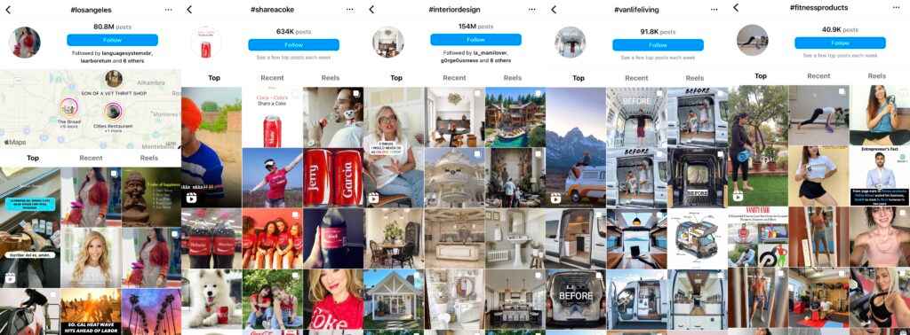 types of Instagram hashtags
