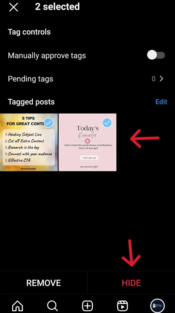 Hide Tagged Photos  In Instagram