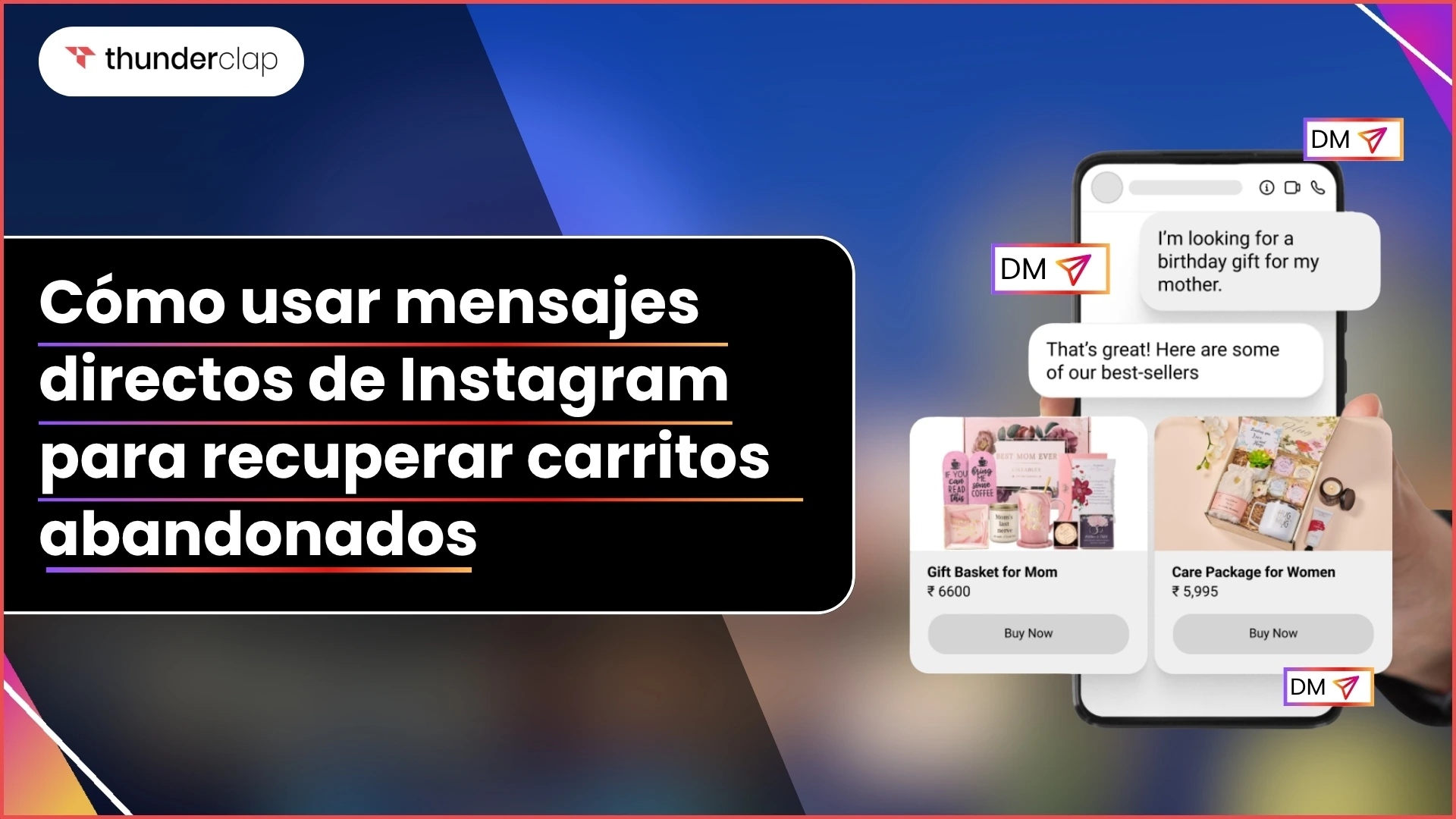 mensajes directos de Instagram para recuperar carritos abandonados