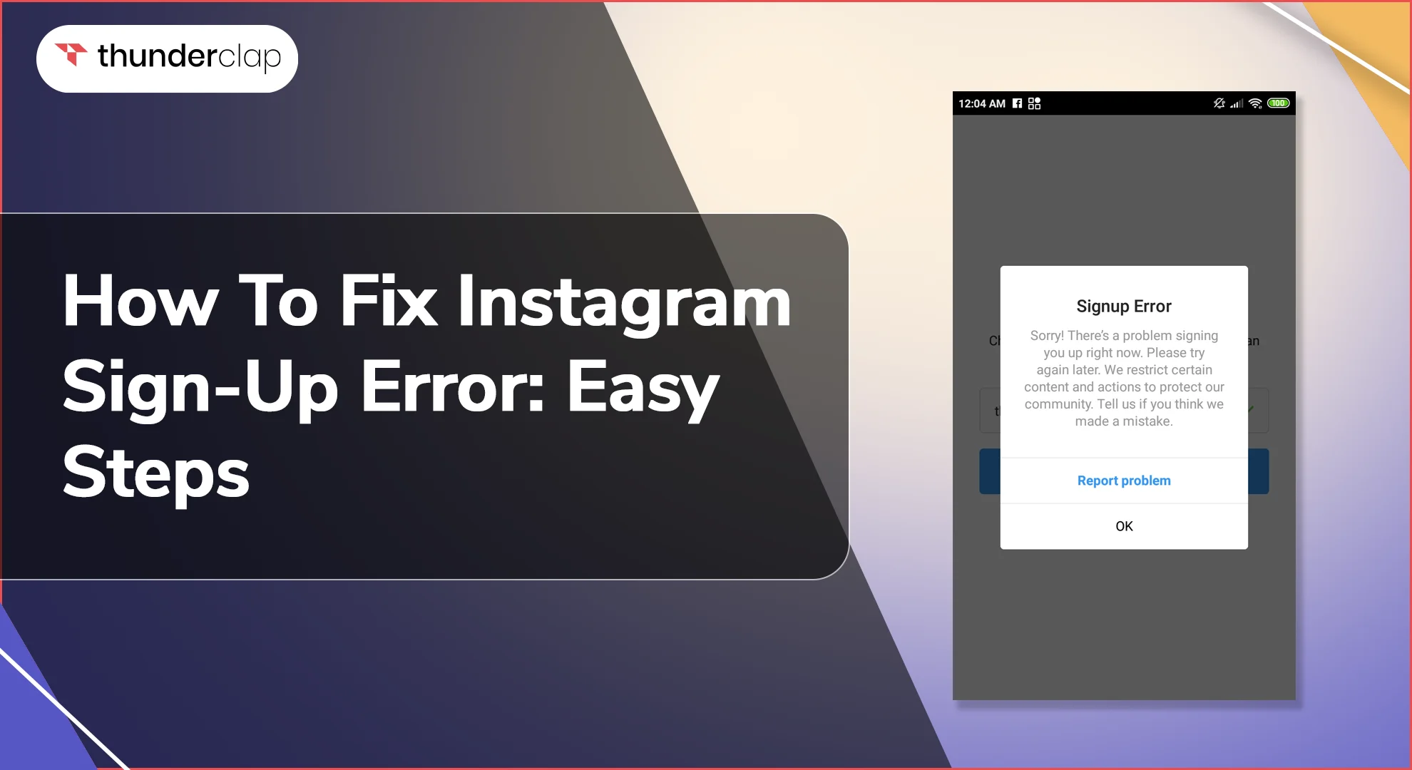 How To Fix Instagram Signup Error