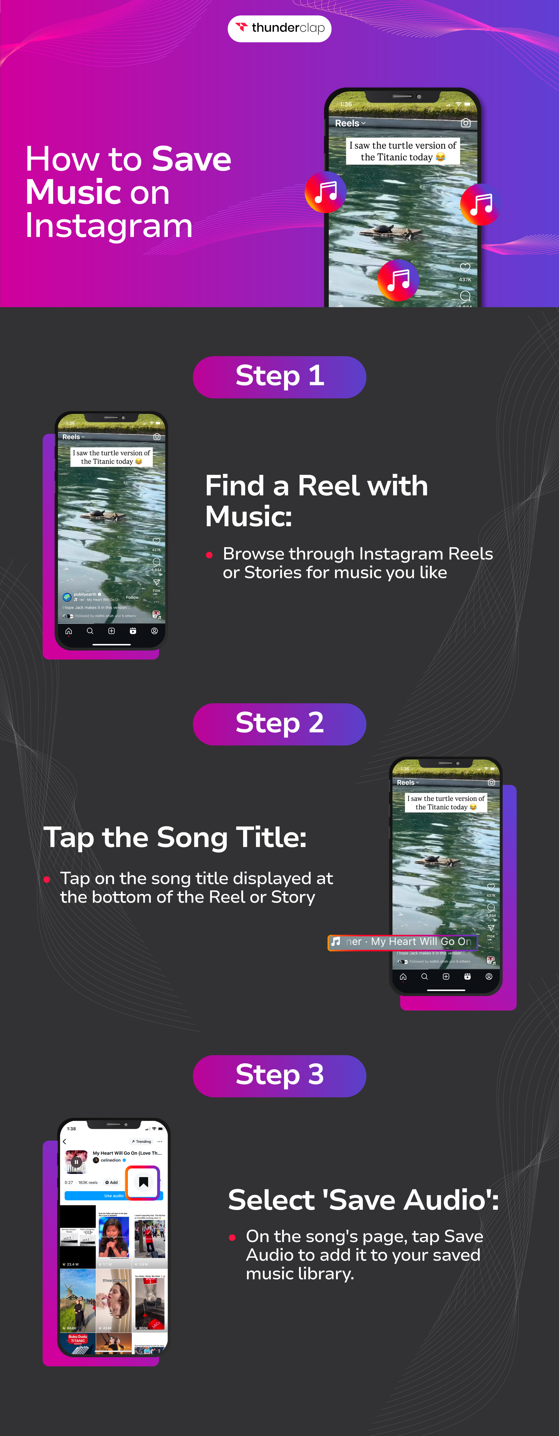 how to save music on instagram