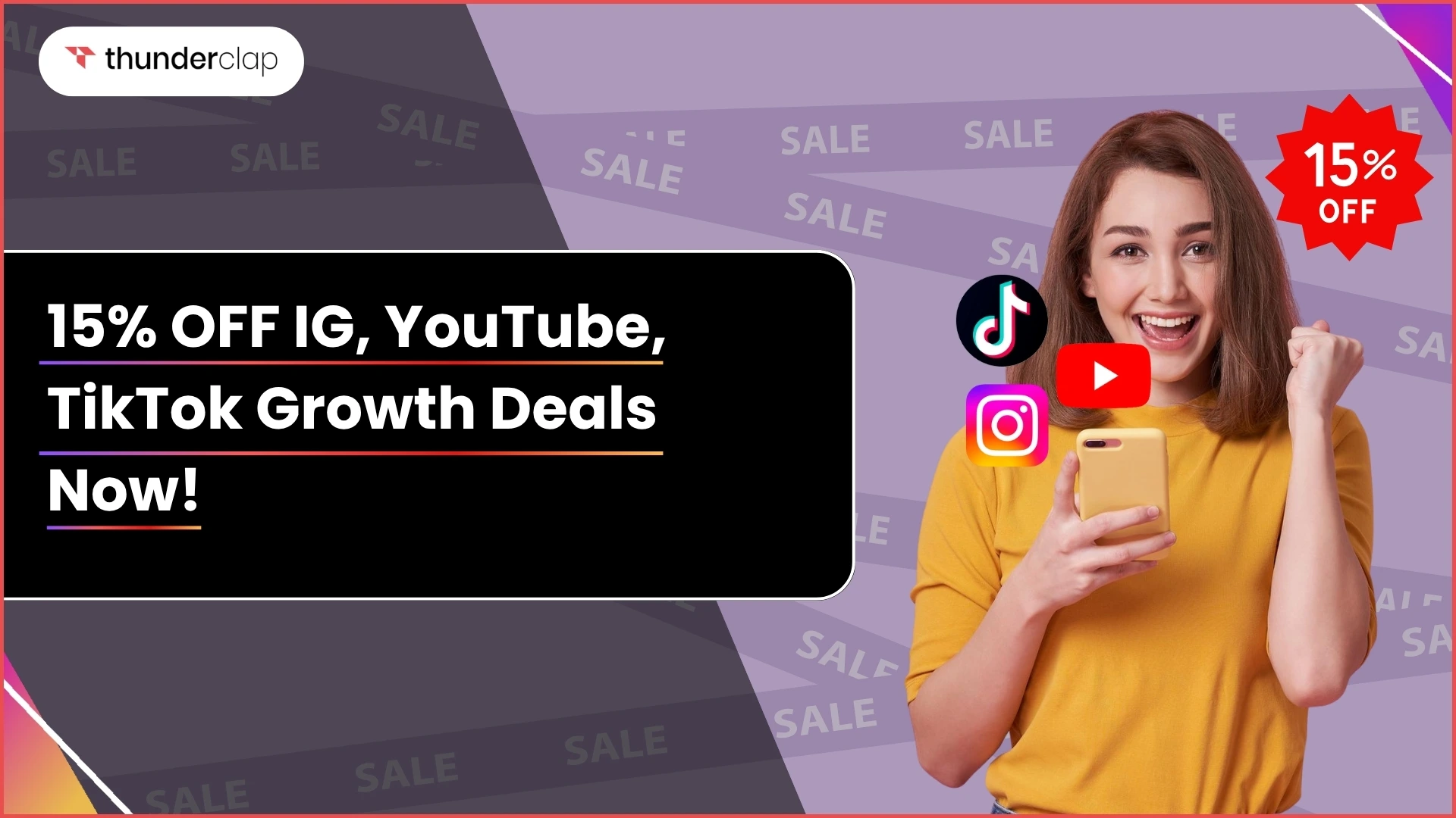  IG, YouTube, TikTok Growth Deals Now