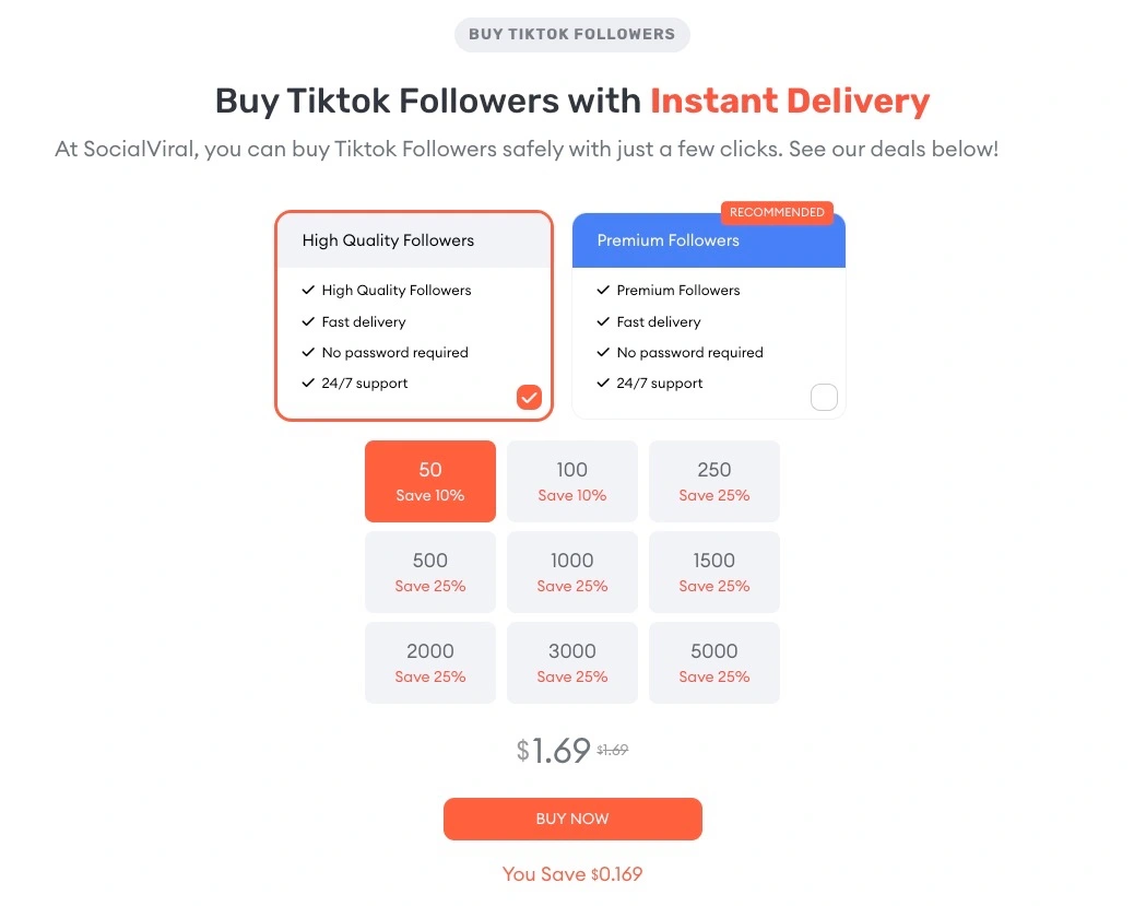 tiktok followers from social-viral