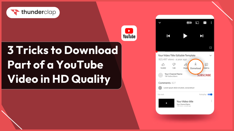 Tricks To Download Part of YouTube Video In HD Quality