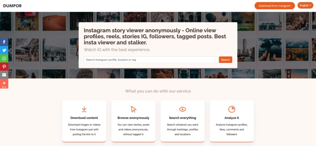 Dumpor Instagram Viewer App