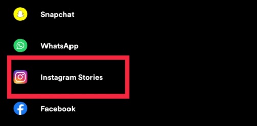 spotify share to instagram stories