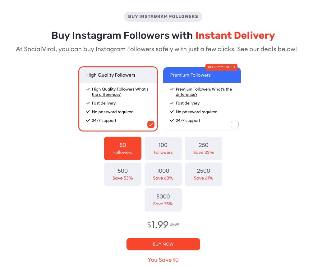 instagram followers from social-viral